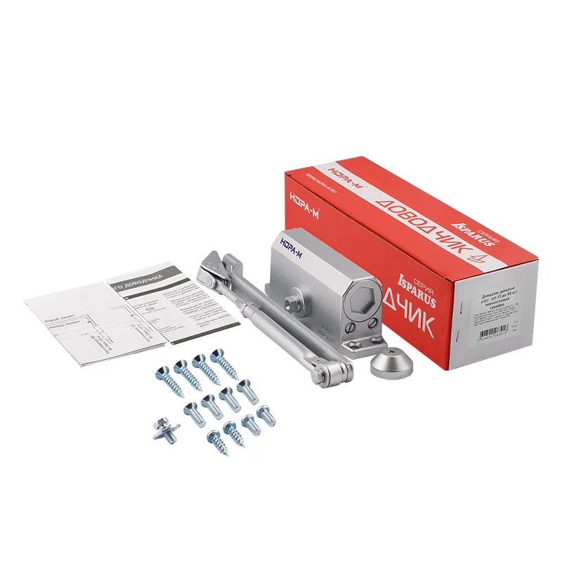 Дверной доводчик Нора-М ISPARUS 410 F (серебро) до 60 кг, EN3