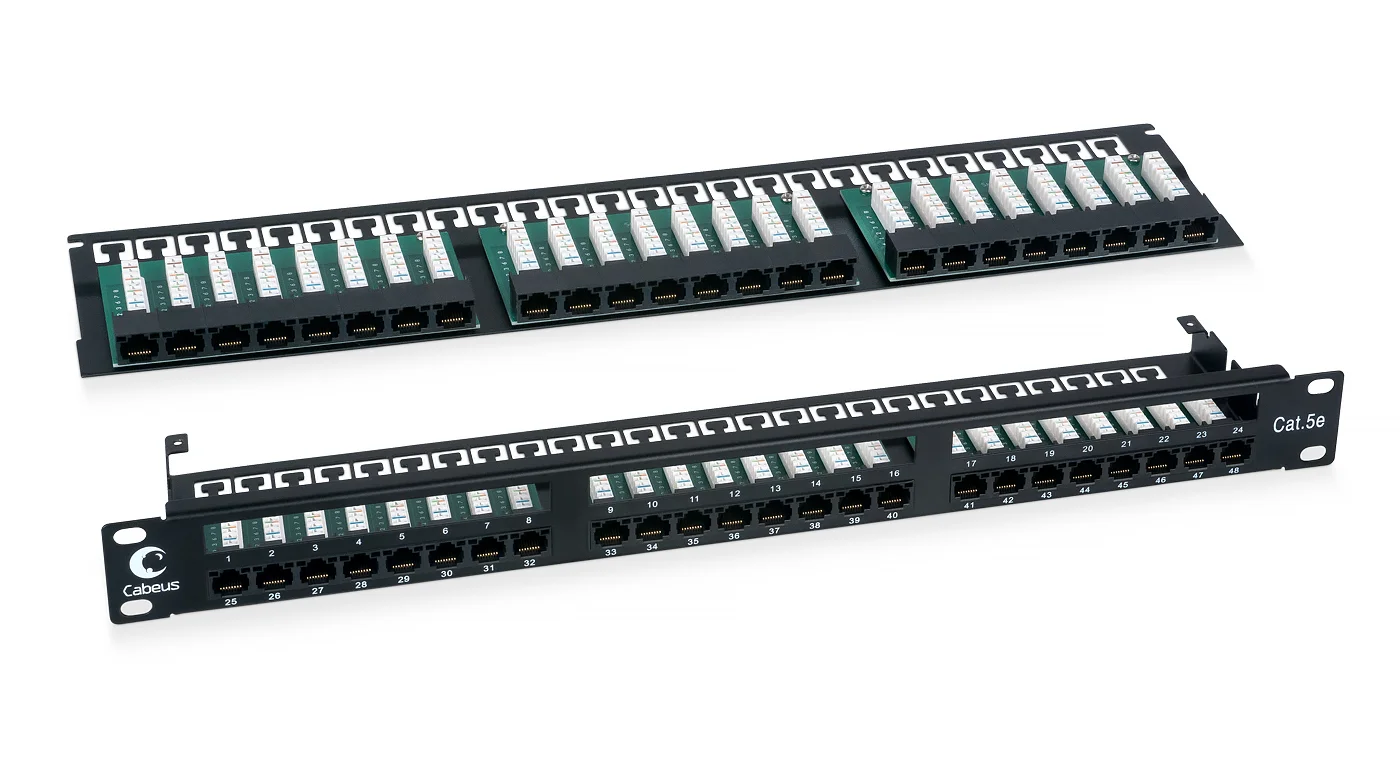 Cabeus PLHD-48-Cat.5e-Dual (7487c) Патч-панель 19"  на 48 портов