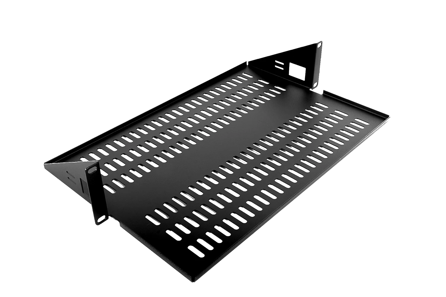 ЦМО МС-30.2-9005 Черная перфорированная полка, 2U
