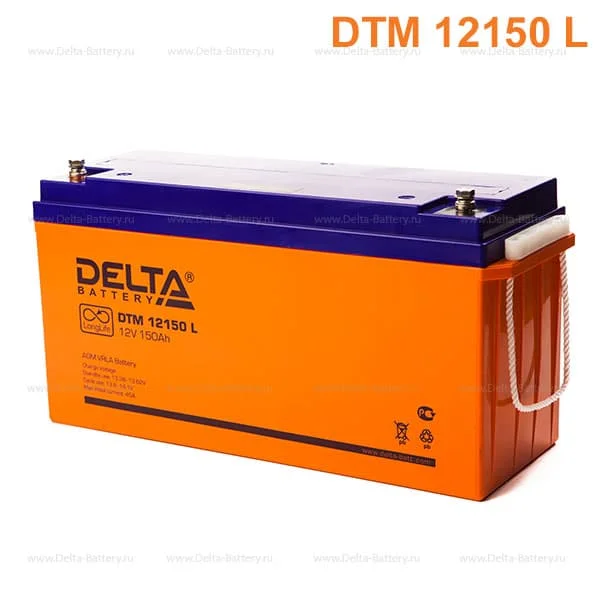 Аккумулятор Delta DTM 12150 L AGM (12 В / 150 Ач)