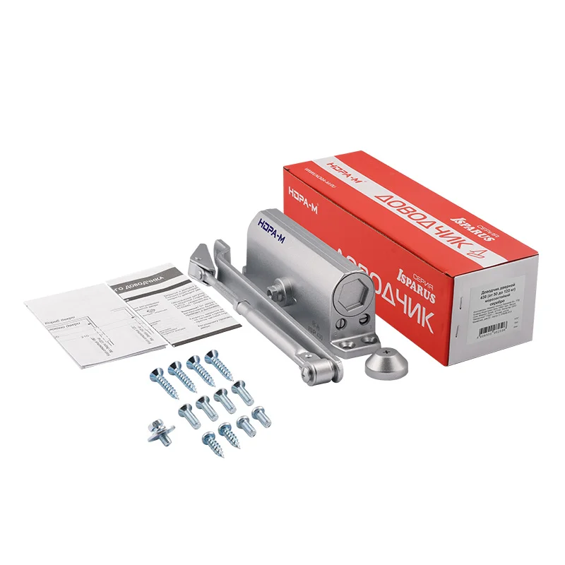 Дверной доводчик Нора-М ISPARUS 430 (серебро) до 110 кг, EN5