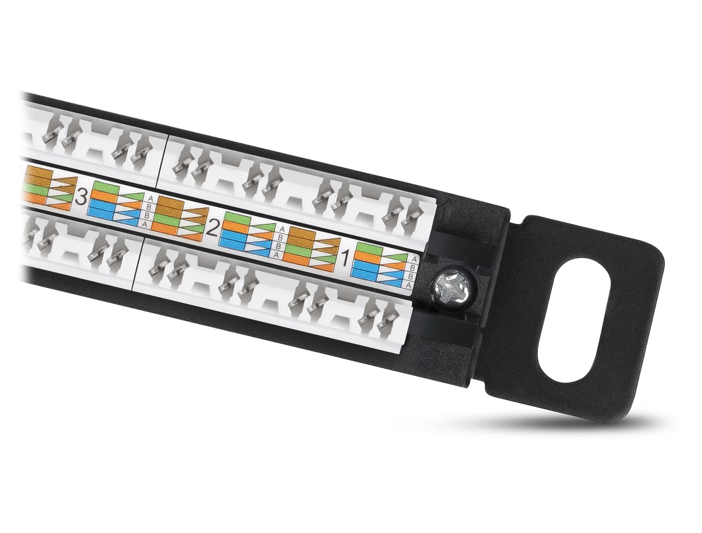 Cabeus PLHD-24-Cat.5e-Dual-180-0,5U (9663c) Патч-панель 19"  на 24 порта