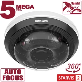 Beward SV3218P4Z IP Видеокамера 5 Мп, объектив 3,2-8,1 мм