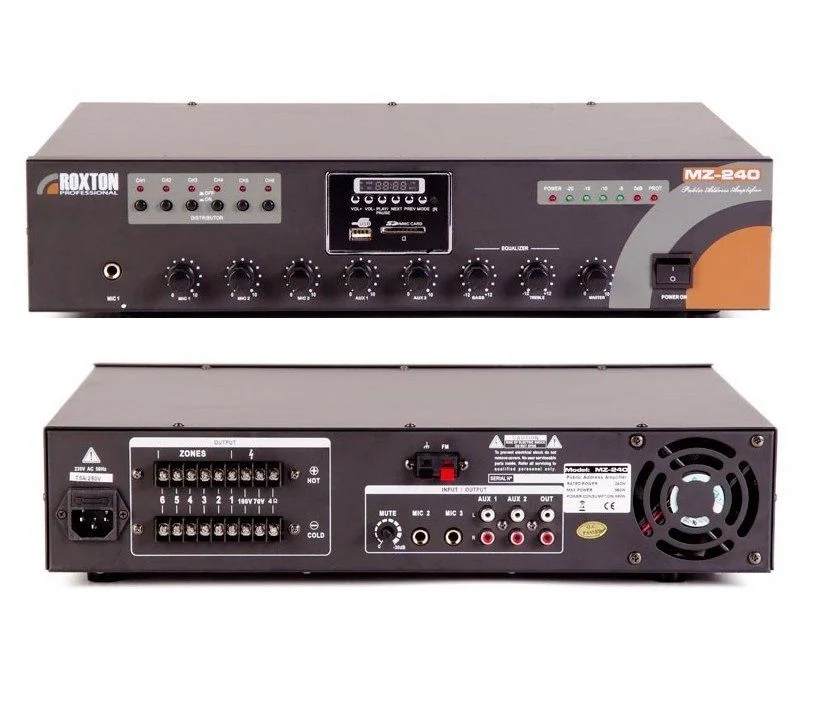 Roxton MZ-240 Трансляционный усилитель 240 Вт, на 6 зон
