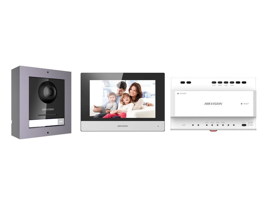 Комплект видеодомофона Hikvision DS-KIS702-P (B)