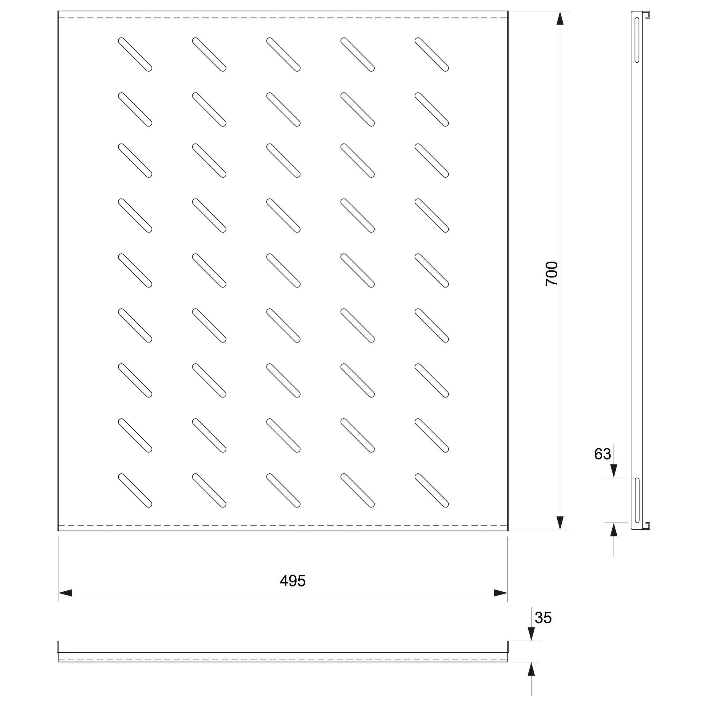 Cabeus SH-J018-FC-1000-BK (8624c) Черная перфорированная полка, 1U