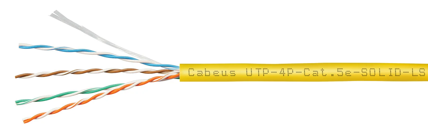 UTP-4P-Cat.5e-SOLID-LSZH-YL (9780c)