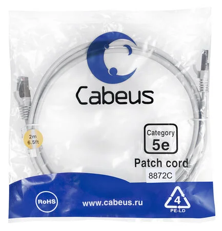 Патч-корд Cabeus PC-FTP-RJ45-Cat.5e-2m-LSZH (8872c)