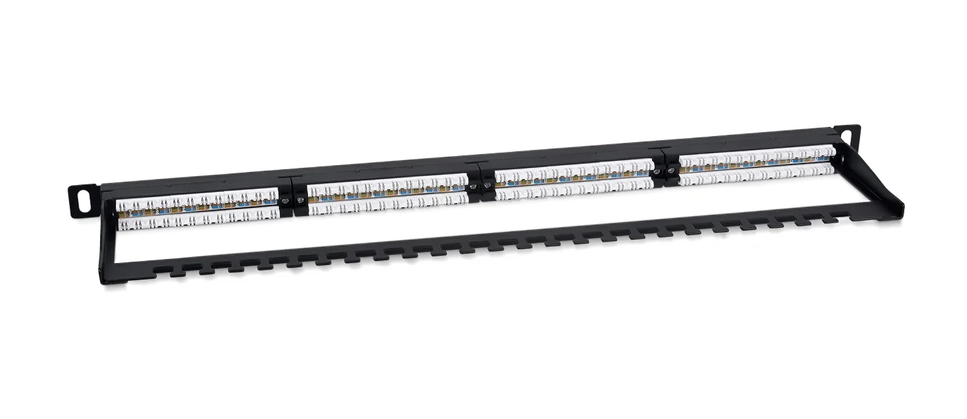 Cabeus PLHD-24-Cat.5e-Dual-180-0,5U (9663c) Патч-панель 19"  на 24 порта