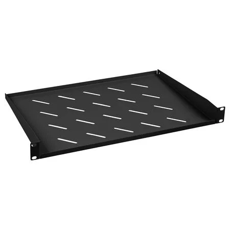 Cabeus SH-J017-1U-315-BK (8626c) Черная перфорированная полка, 1U