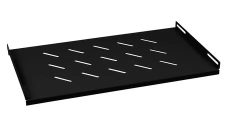 Cabeus SH-J018-WM45-BK (8619c) Черная перфорированная полка, 1U