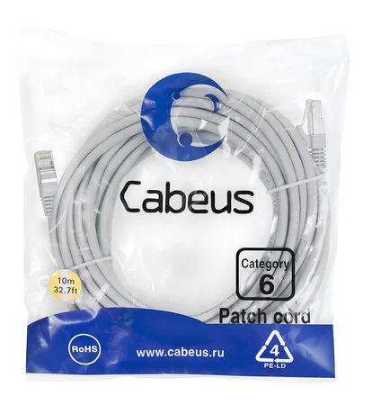 Патч-корд Cabeus PC-FTP-RJ45-Cat.6-10m-LSZH (7913c)