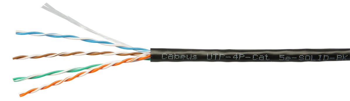 UTP-4P-Cat.5e-SOLID-BK (7252c)