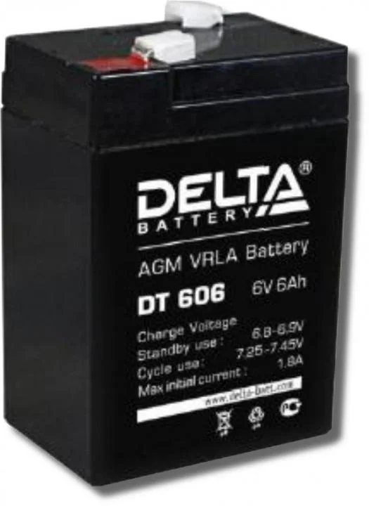 Аккумулятор Delta DT 606 AGM (6 В / 6 Ач)