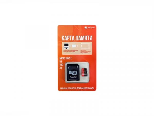 Жесткий диск microSD Optimus MicroSDXC 64Gb, 64 ГБ