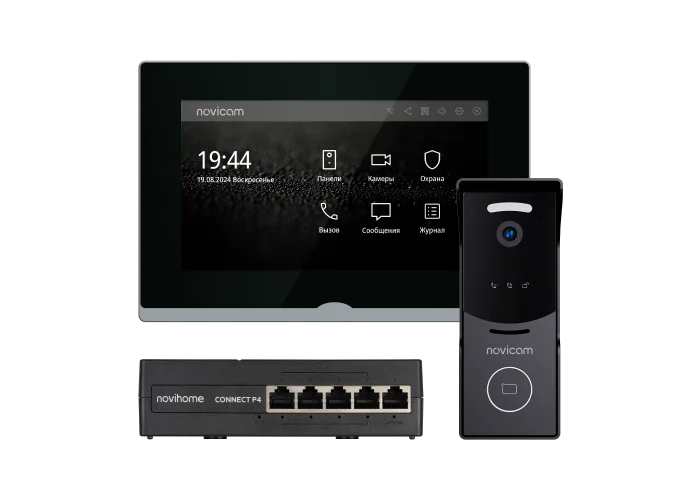 Комплект видеодомофона Novicam IMPULSE 7 IP KIT BLACK Novicam v.4646