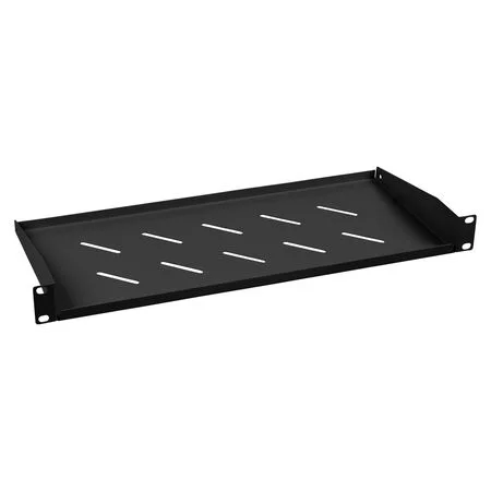 Cabeus SH-J017-1U-200-BK (8628c) Черная перфорированная полка, 1U