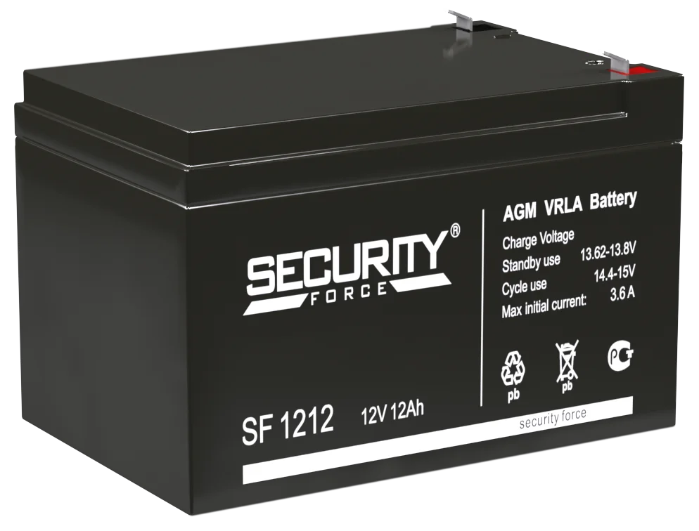 Аккумулятор Security Force SF 1212 AGM (12 В / 12 Ач)