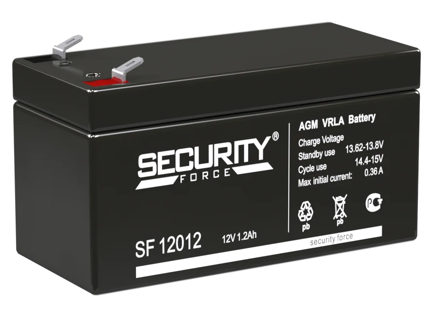 Аккумулятор Security Force SF 12012 AGM (12 В / 0,3 Ач)