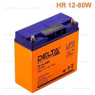 Аккумулятор Delta HR 12-80 W AGM (12 В / 20 Ач)
