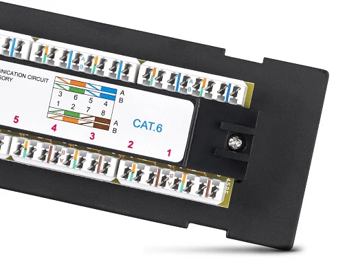 Cabeus PL-12-Cat.6-WL-Dual IDC (7954c) Патч-панель 19"  на 12 портов