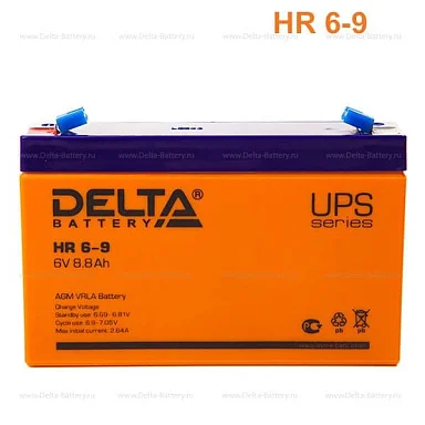 Аккумулятор Delta HR 6-9 AGM (6 В / 9 Ач)