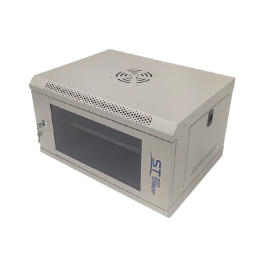 Space Technology ST-NC6U01 (СЕРЫЙ) С ПОЛКОЙ, (версия 2) Настенный 6U телекоммуникационный шкаф 19"
