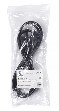 Cabeus PC-189-VDE-1.8M (2103k) кабель питания IEC 320 C13 + IEC 320 C14, 1.8 м