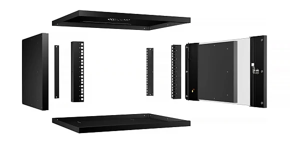 Cabeus WSC-05D-6U55/45-BK (10172c) Настенный 6U телекоммуникационный шкаф 19"