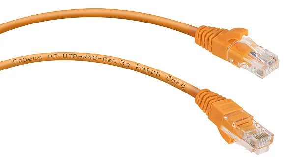 Патч-корд Cabeus PC-UTP-RJ45-Cat.5e-0.15m-OR-LSZH (9518c)