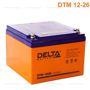 Аккумулятор Delta DTM 1226 AGM (12 В / 26 Ач)