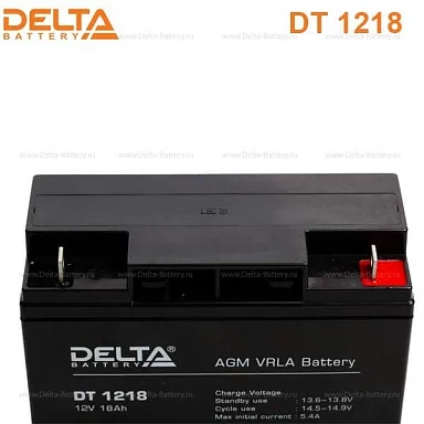 Аккумулятор Delta DT 1218 AGM (12 В / 18 Ач)