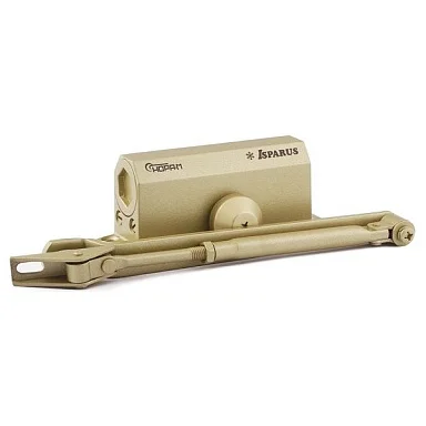 Дверной доводчик Нора-М ISPARUS 410 (золото) до 60 кг, EN3