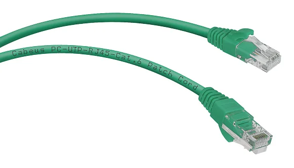 Патч-корд Cabeus PC-UTP-RJ45-Cat.6-0.3m-GN (8682c)