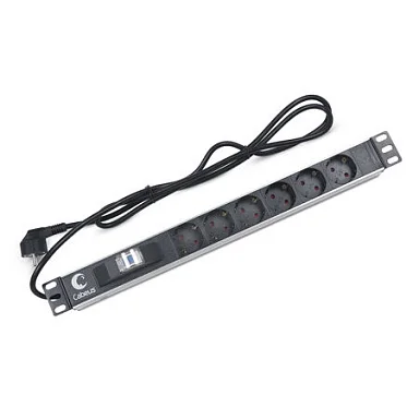 Cabeus PDU-6P-B-2EU (7292c) Горизонтальный блок розеток 19" , до 16А