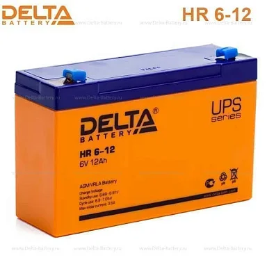Аккумулятор Delta HR 6-12 AGM (6 В / 12 Ач)