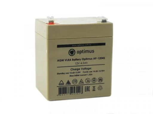 Аккумулятор Optimus AP-12045 AGM (12 В / 4,5 Ач)