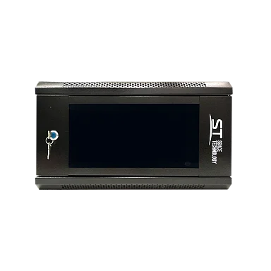 Space Technology ST-NC6U01 (ЧЕРНЫЙ) С ПОЛКОЙ, (версия 2) Настенный 6U телекоммуникационный шкаф 19"