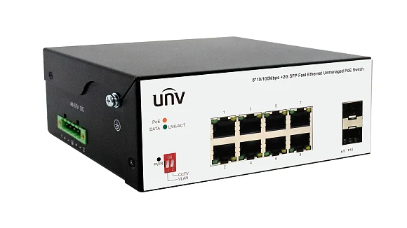 Коммутатор Uniview ISW2000-8T2GP-POE-IN