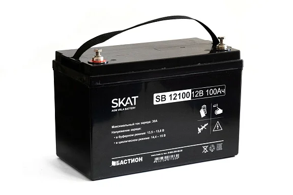 Аккумулятор Бастион SKAT SB 12100 АКБ AGM (12 В / 100 Ач)