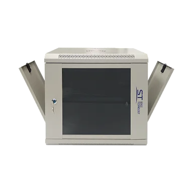 Space Technology ST-NC9U01 (СЕРЫЙ) С ПОЛКОЙ Настенный 9U телекоммуникационный шкаф 19"