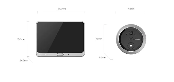 Комплект видеодомофона Ezviz CS-DP1C (SilverMetallic)