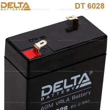 Аккумулятор Delta DT 6028 AGM (6 В / 2,8 Ач)