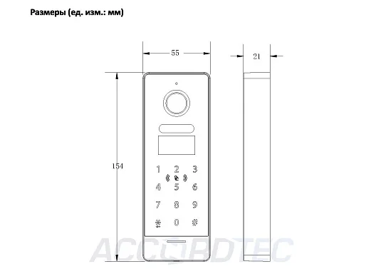Вызывная панель AccordTec AT-VD 316H BL