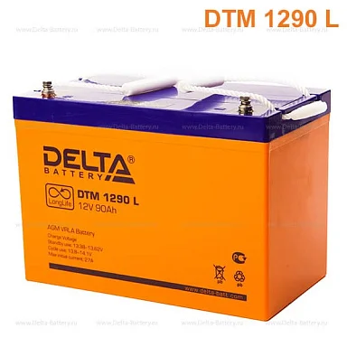 Аккумулятор Delta DTM 1290 L AGM (12 В / 90 Ач)