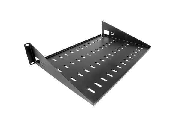 ЦМО МС-30-9005 Черная перфорированная полка, 2U