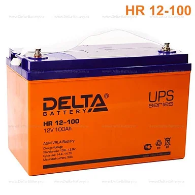 Аккумулятор Delta HR 12-100 AGM (12 В / 100 Ач)