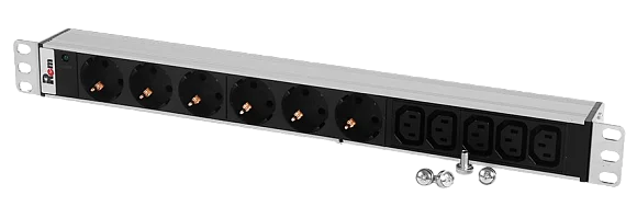 Rem R-10-6S-5C13-I-440-Z Горизонтальный блок розеток 19" , до 10А