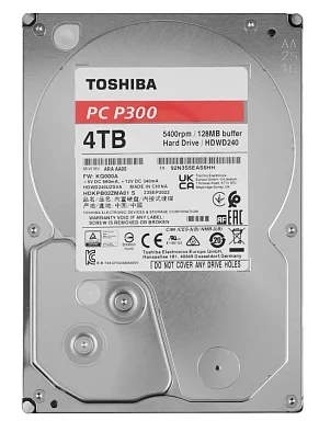 Жесткий диск HDD Toshiba HDWD240UZSVA,  4 ТБ, 128 МБ 5400 об/мин