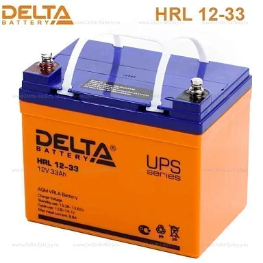 Аккумулятор Delta HRL 12-33 Х AGM (12 В / 33 Ач)